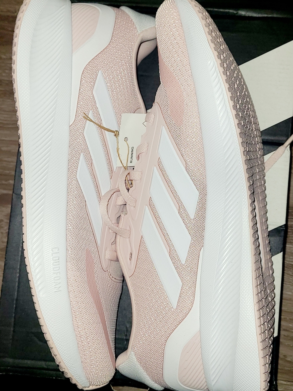 adidas Run Falcon Women's Running Shoes - Light Pink & White 10